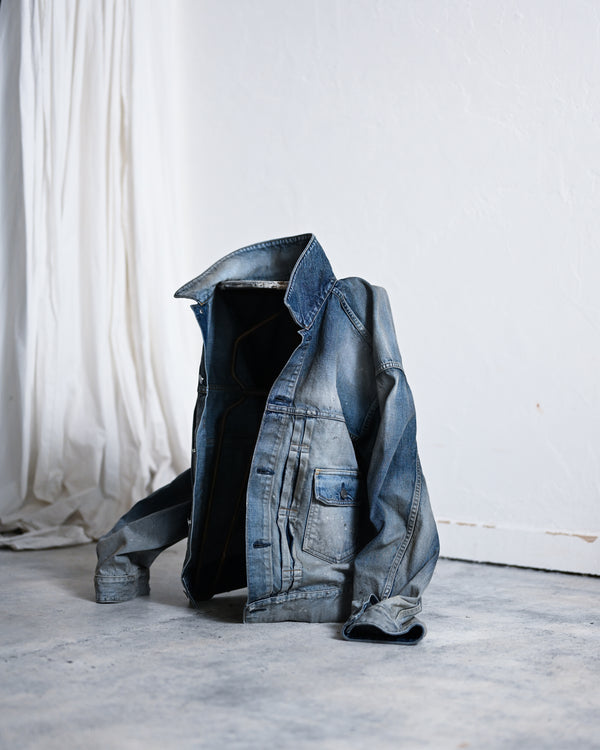 AGING DENIM JACKET, D.INDIGO