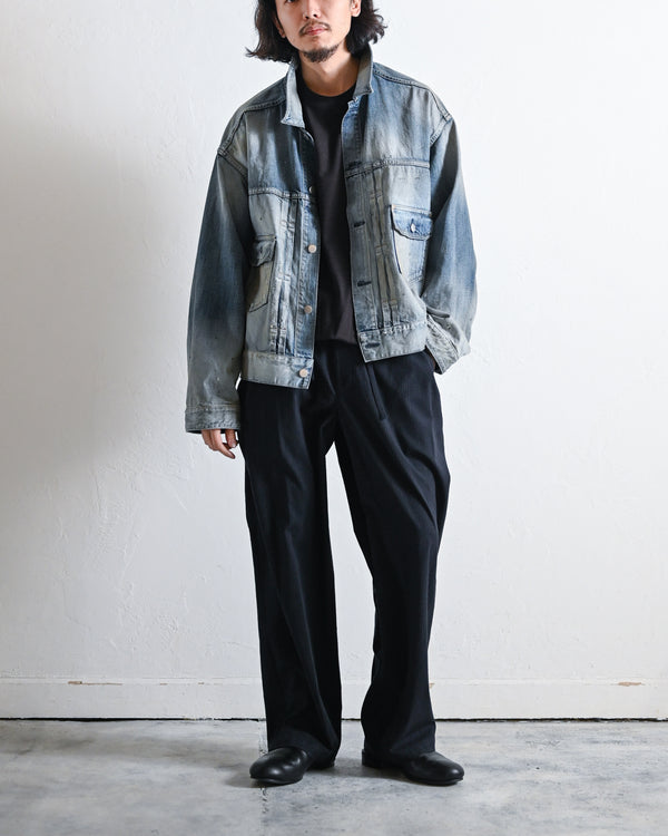 AGING DENIM JACKET, D.INDIGO