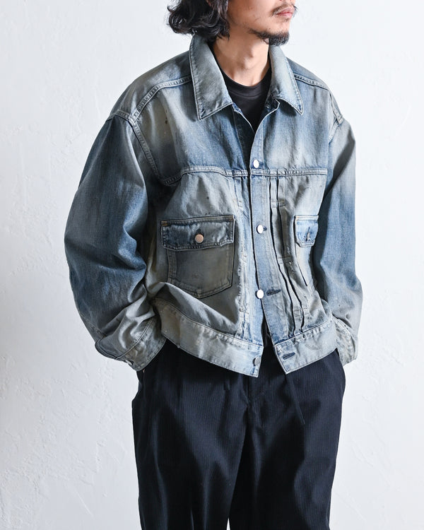 AGING DENIM JACKET, D.INDIGO