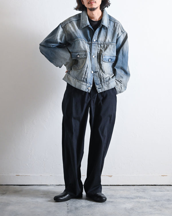 AGING DENIM JACKET, D.INDIGO