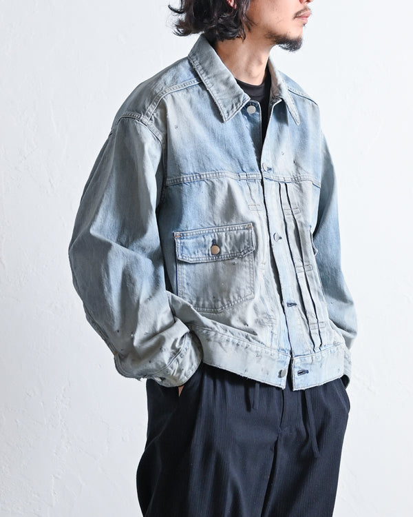 AGING DENIM JACKET, L.INDIGO