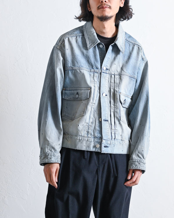 AGING DENIM JACKET, L.INDIGO