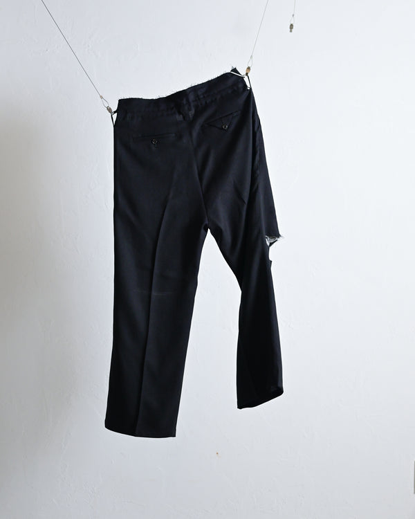 DAMAGE WOOL 2TUCK SLACKS