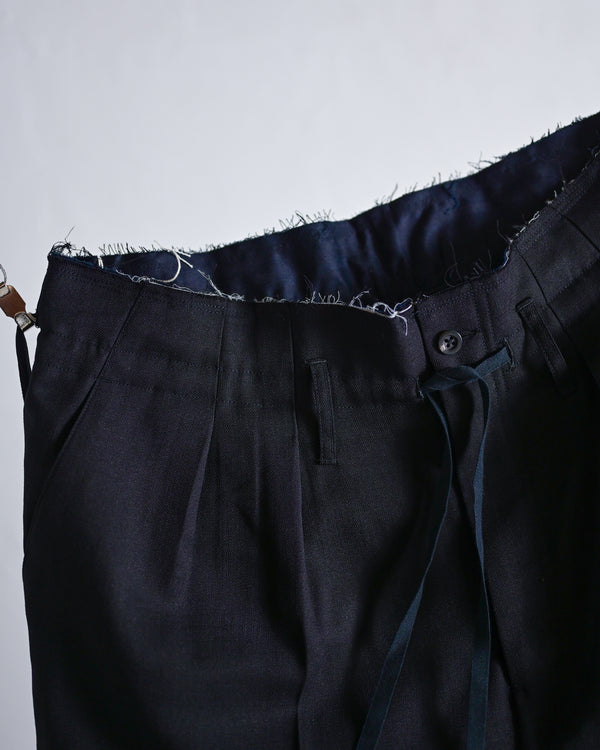 DAMAGE WOOL 2TUCK SLACKS