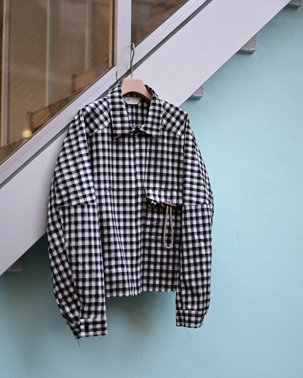 C/R CHECK SHORT ZIPUP SHIRT