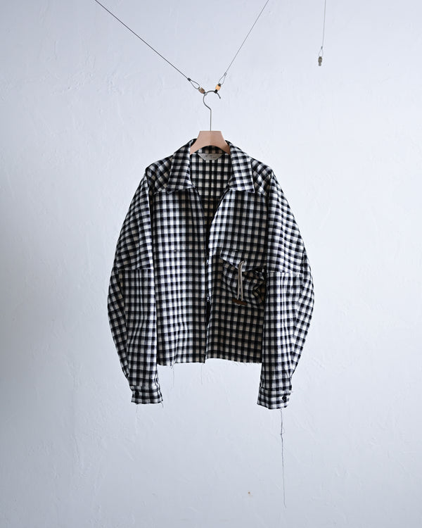 C/R CHECK SHORT ZIPUP SHIRT