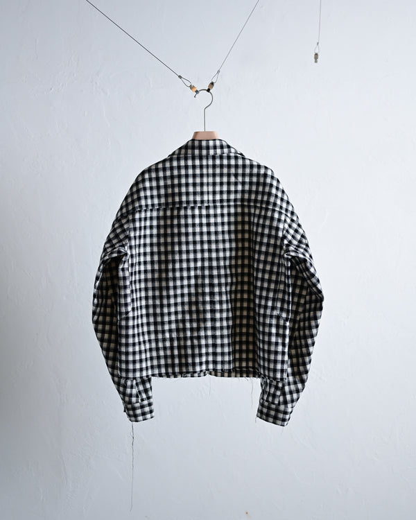 C/R CHECK SHORT ZIPUP SHIRT