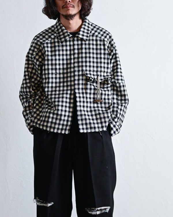 C/R CHECK SHORT ZIPUP SHIRT