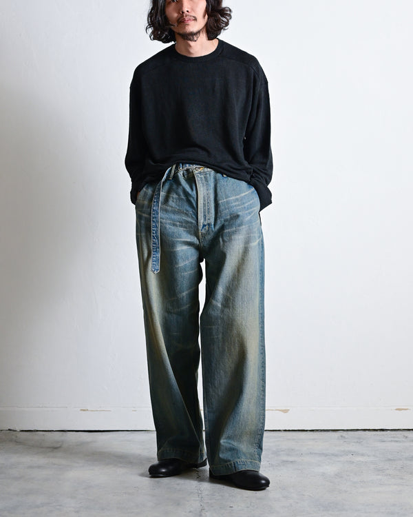 BELTED TROUSERS, VINTAGE INDIGO