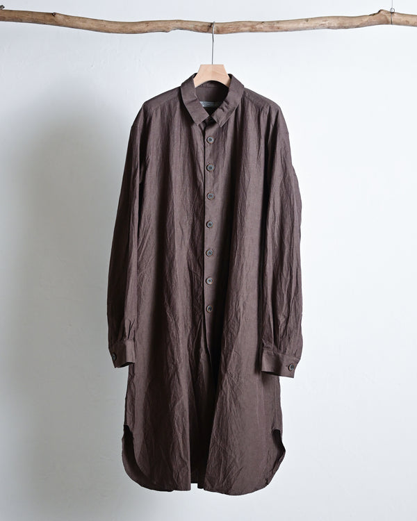 Long shirt, cotton linen chambray