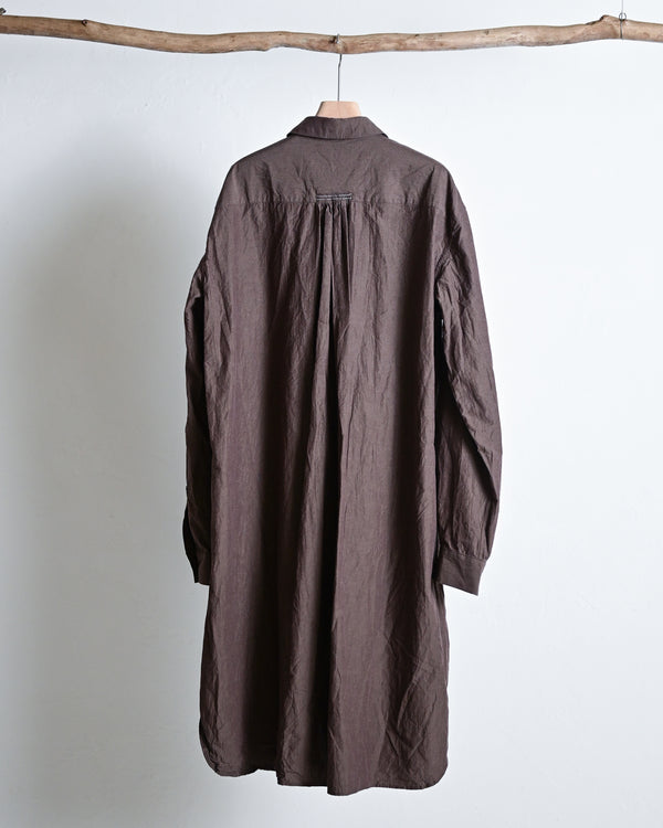 Long shirt, cotton linen chambray