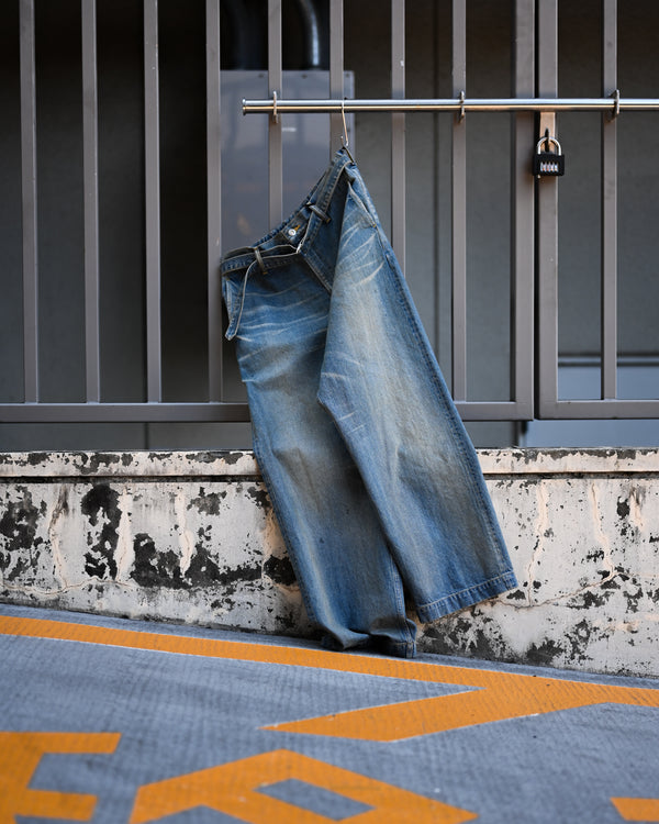 BELTED TROUSERS, VINTAGE INDIGO