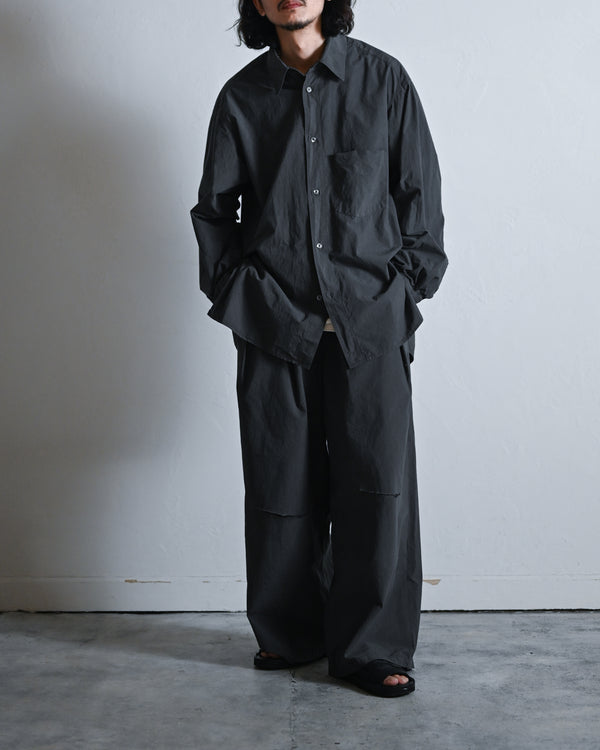 DYED SHRINK WIDE EASY TUCK SLACKS EX