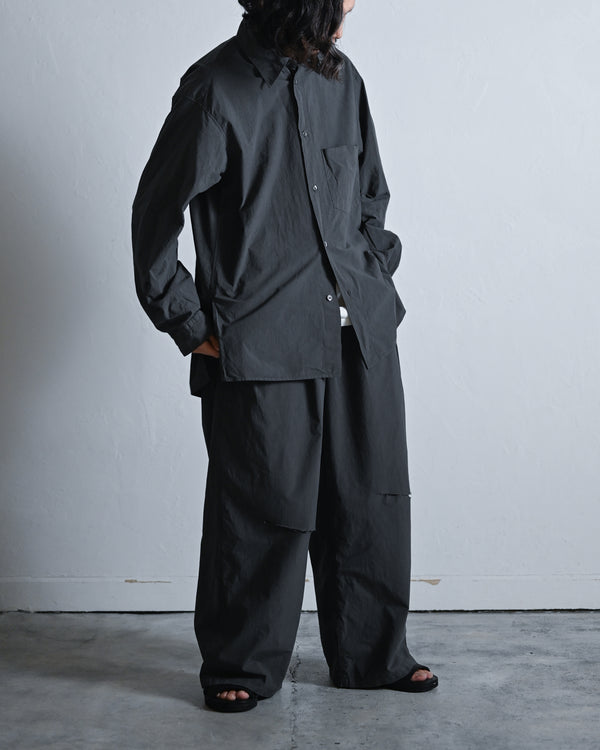 DYED SHRINK WIDE EASY TUCK SLACKS EX