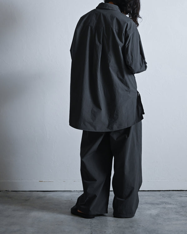DYED SHRINK WIDE EASY TUCK SLACKS EX