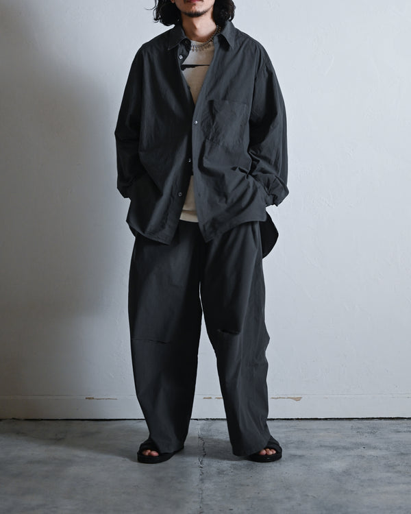 DYED SHRINK WIDE EASY TUCK SLACKS EX