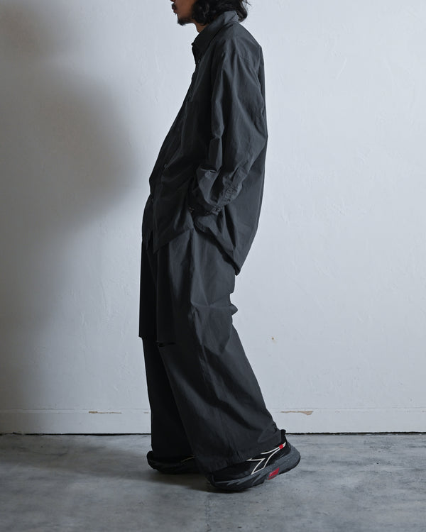 DYED SHRINK WIDE EASY TUCK SLACKS EX