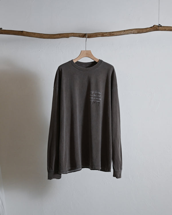 MASSAGE L/S T-SHIRT, brown
