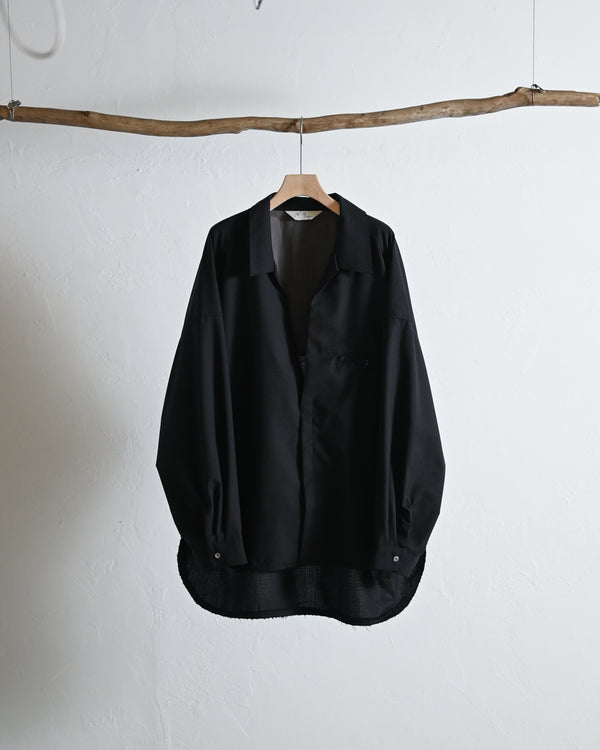 WASH WOOL LONG SHIRT