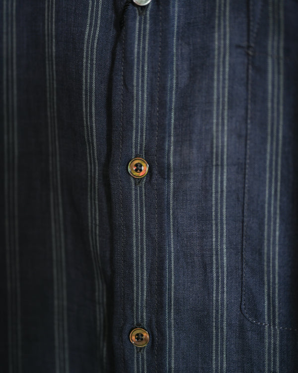 LINEN STRIPE BIG SHIRT