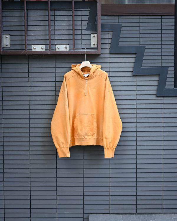 HALF ZIP HOODIE, yellow