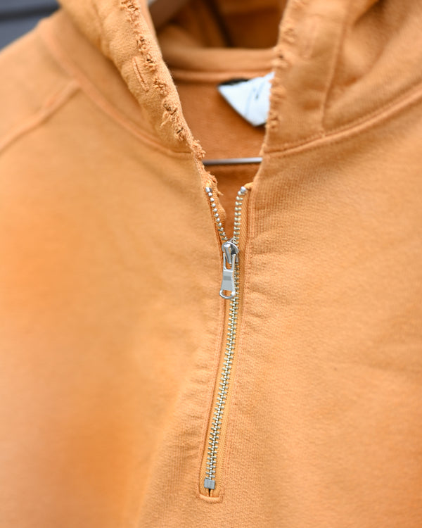 HALF ZIP HOODIE, yellow