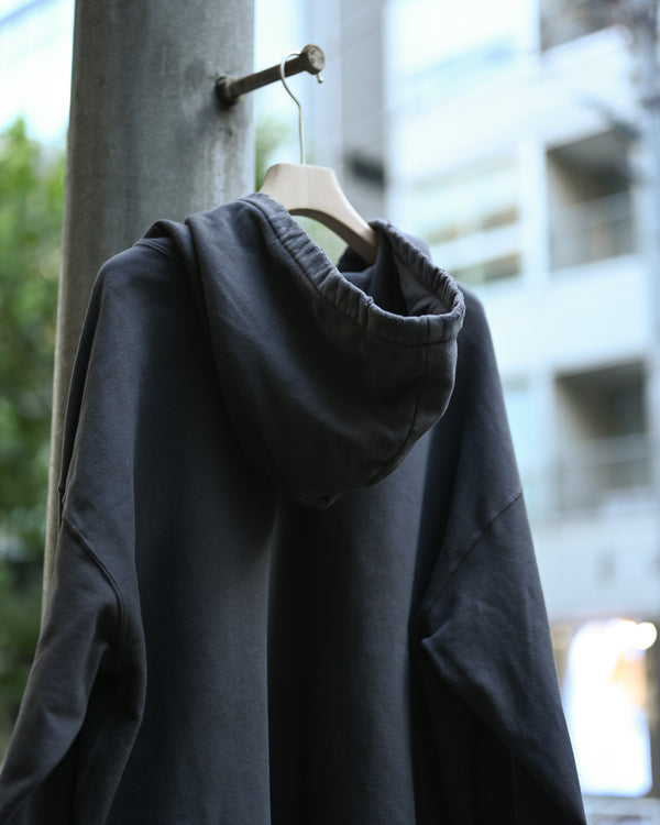HALF ZIP HOODIE, black