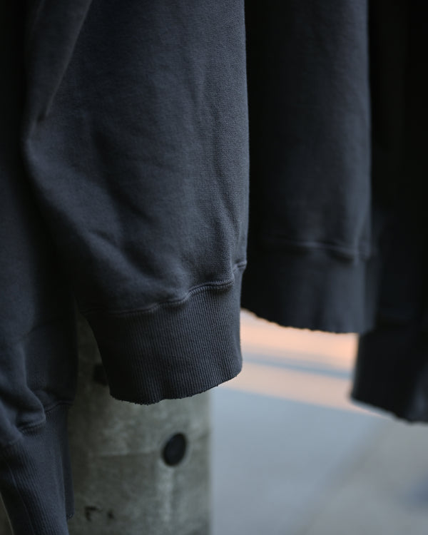HALF ZIP HOODIE, black