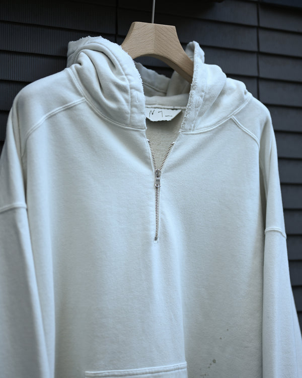 HALF ZIP HOODIE, gray