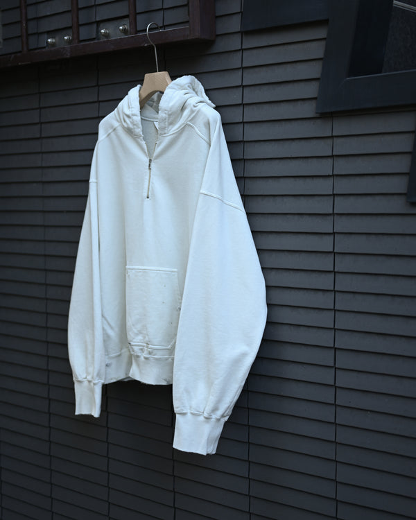 HALF ZIP HOODIE, gray