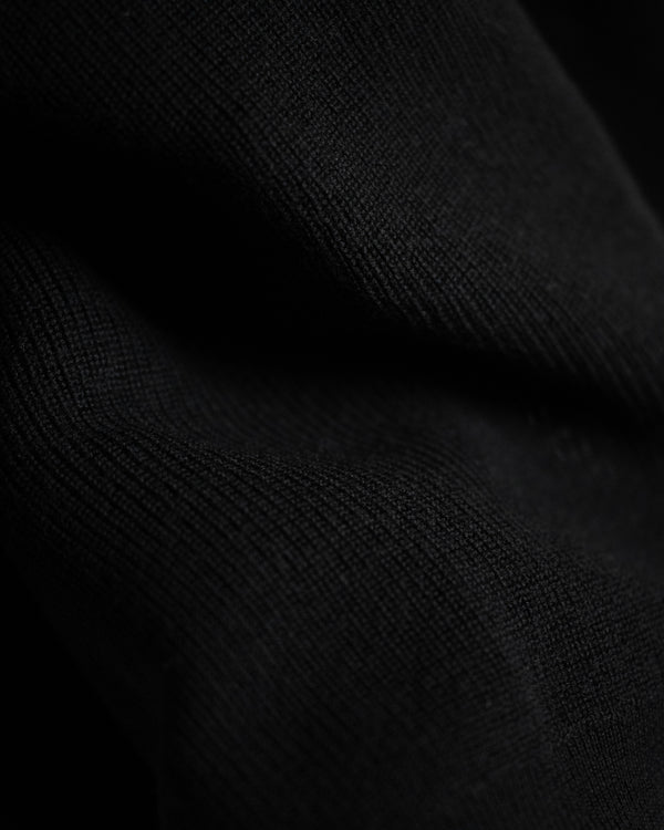 120'S WOOL HALF ZIP KNIT