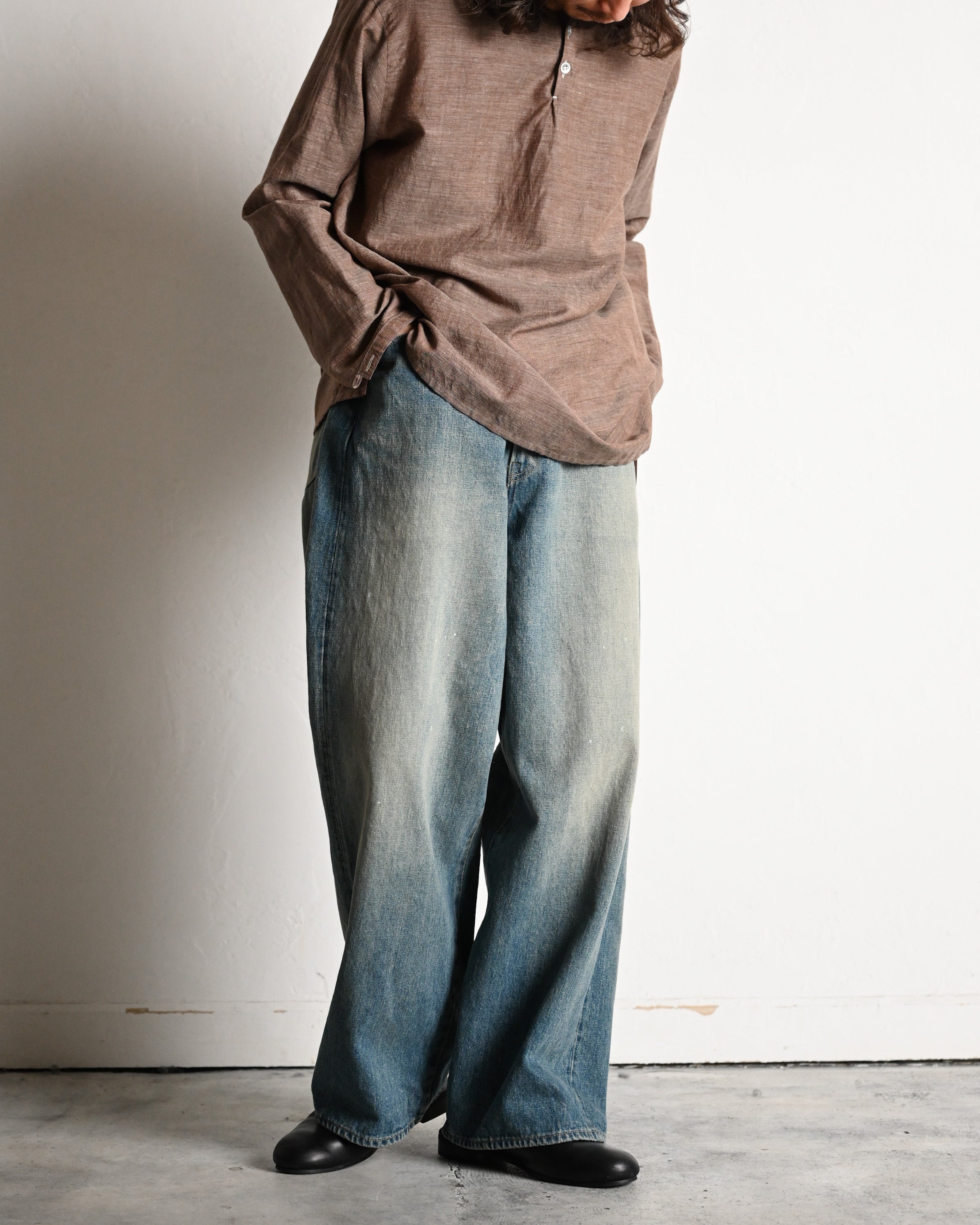 YOKO SAKAMOTO - 5POCKT BAGGY PANTS, raw denim | COELACANTH ヨーコ