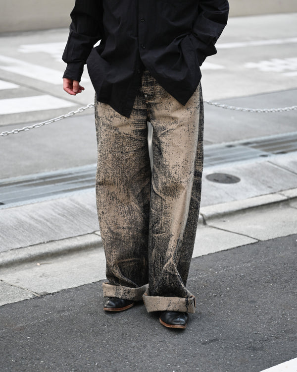 x-ray jacquard denim trouser