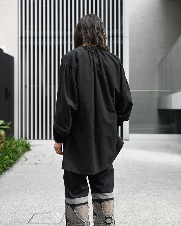 SMOCK-black, canvas linen