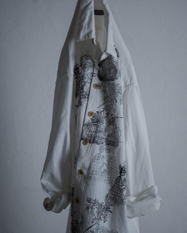 RELAXED FIT SHIRT, high density kersey drawing by Megumi Terao