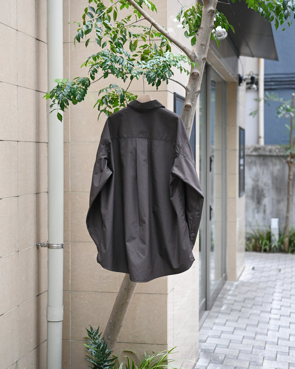 HIGH COUNT COTTON FRAYED OVER SHIRT