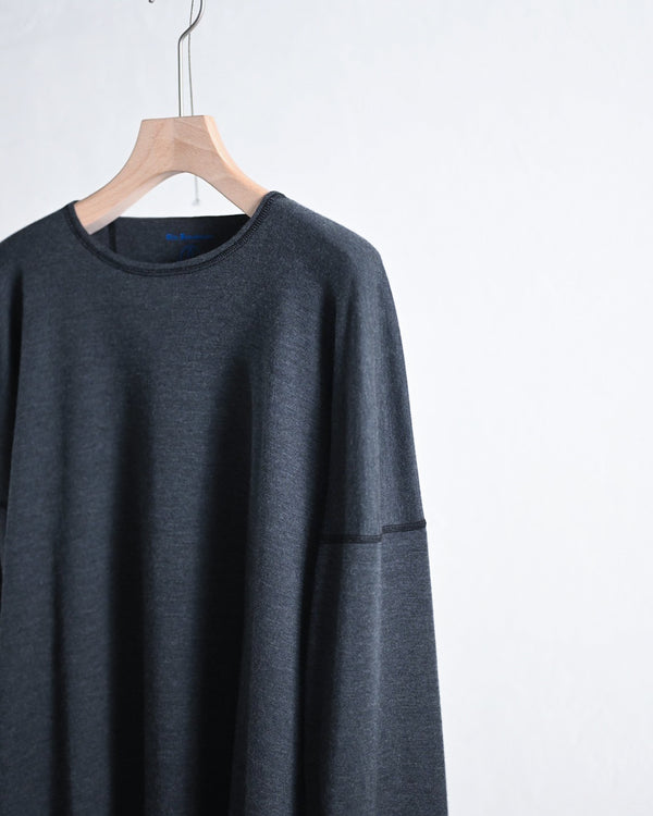 CASHMERE INTERLOCK CREW NECK LONG SLEEVE