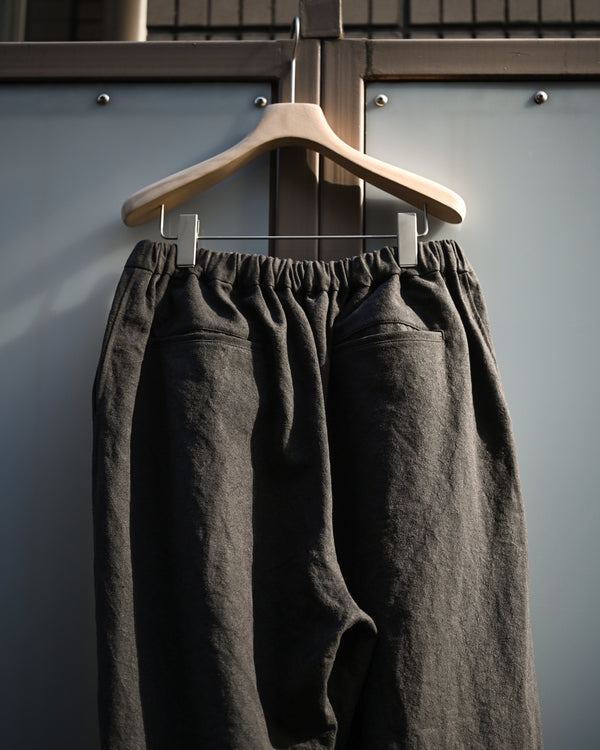 BAGGY EASY PANTS, max high count hemp, brown