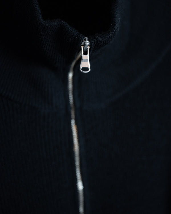 120'S WOOL HALF ZIP KNIT