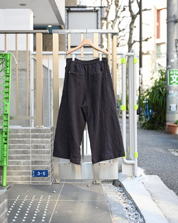 EX. BAGGY PANTS, slub yarn dobby cloth