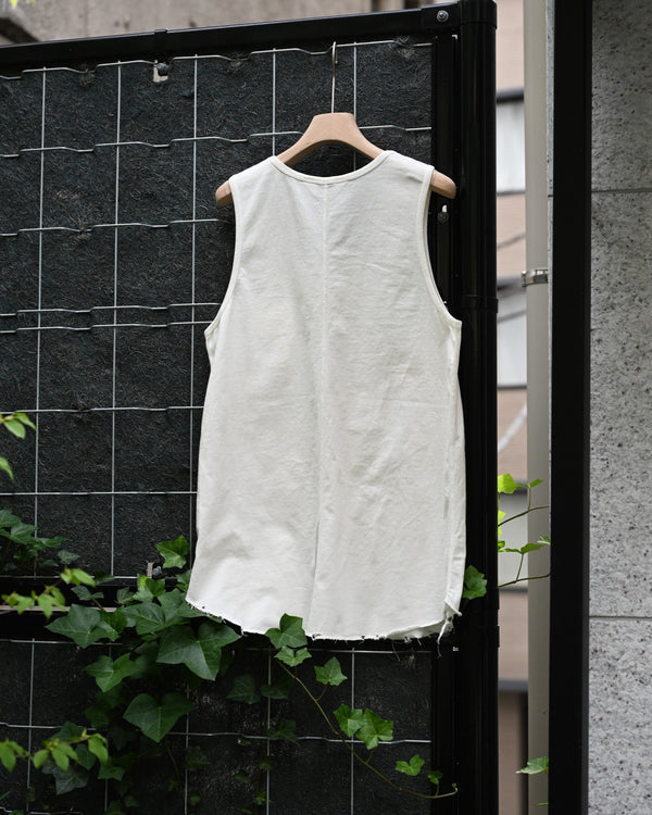 UNEVENNESS TANK TOP, g.white