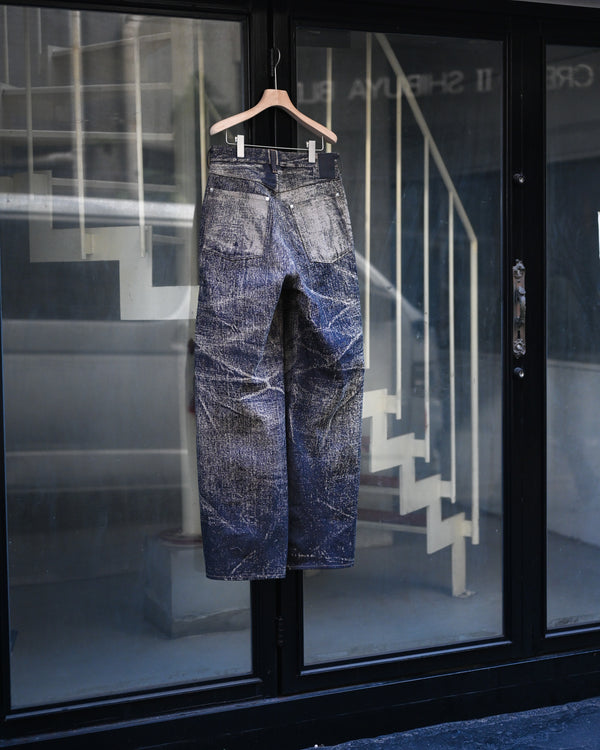 x-ray jacquard denim trouser