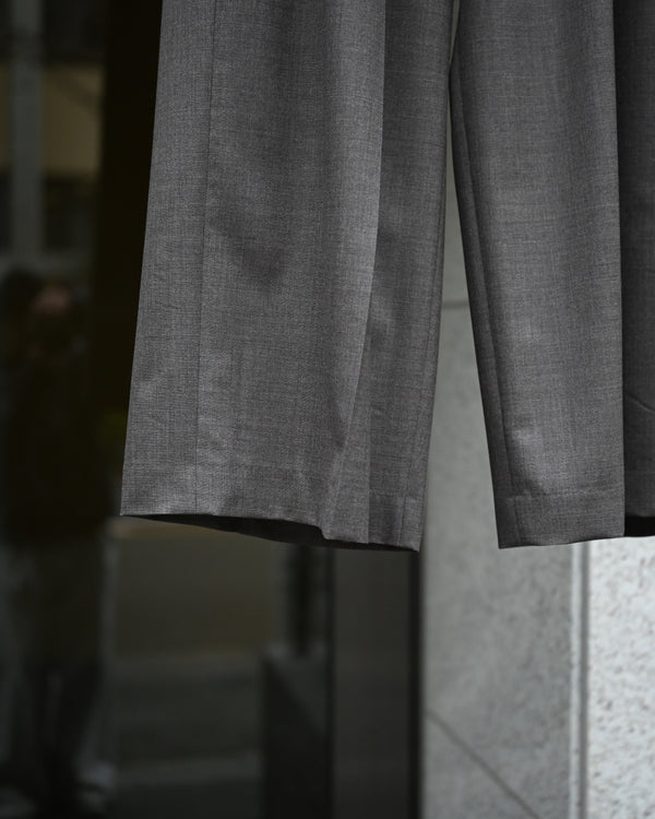 WOOL EXTRA WIDE TROUSERS, dark brown