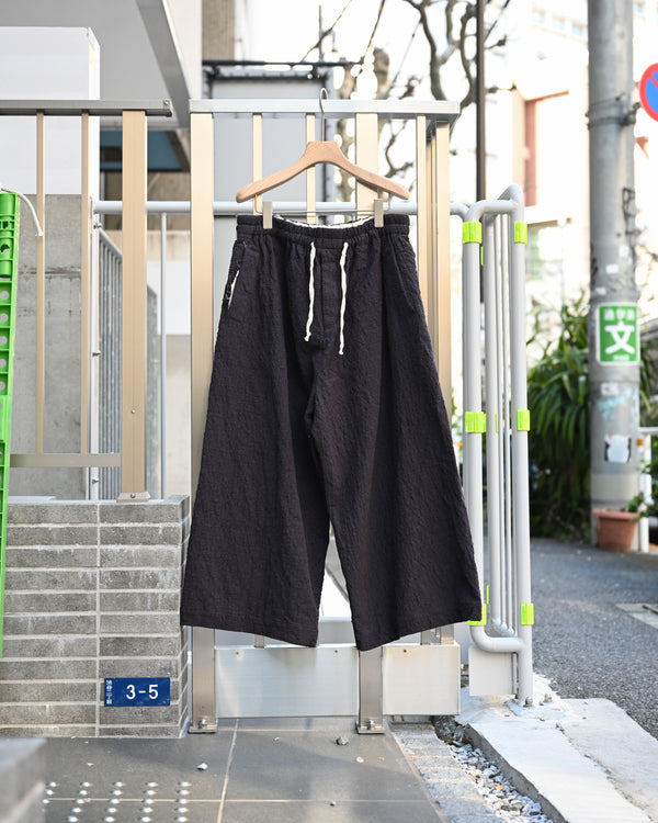 EX. BAGGY PANTS, slub yarn dobby cloth