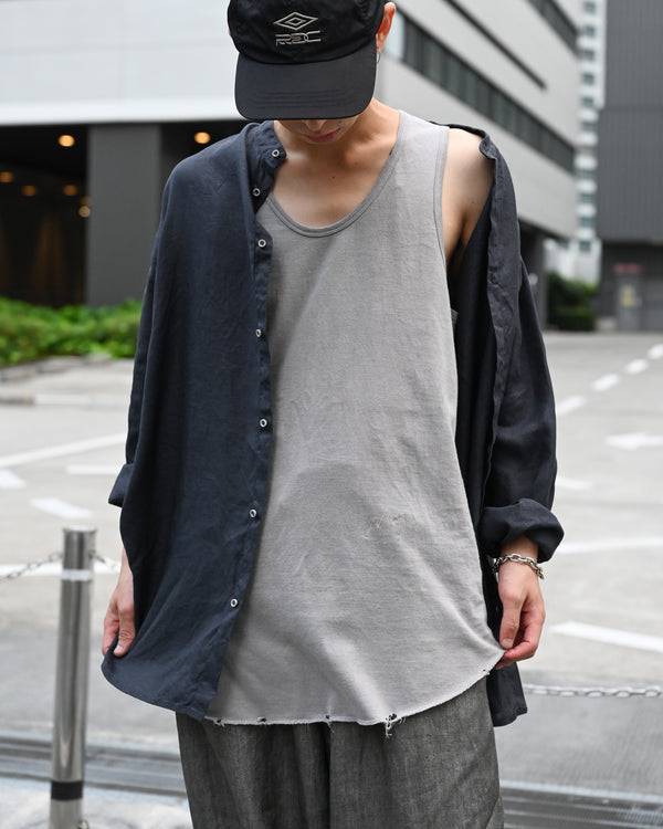UNEVENNESS TANK TOP, greige