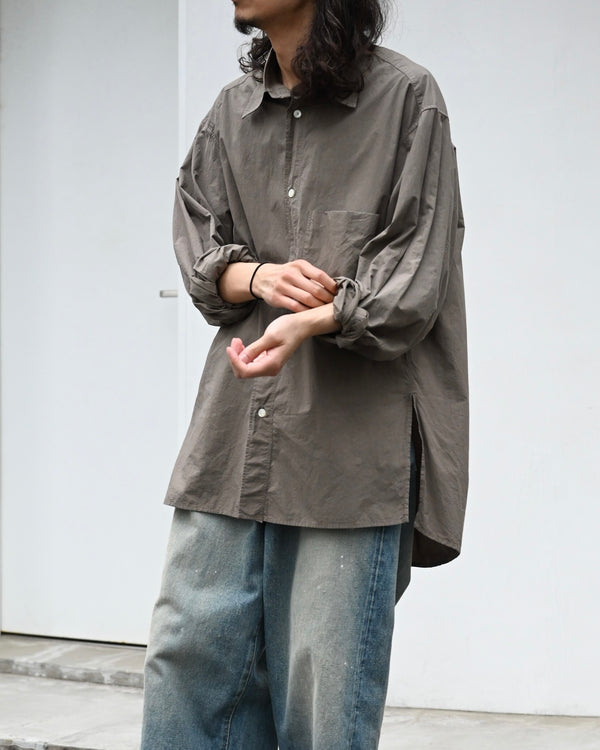SHRINK OVER SHIRT, d.brown