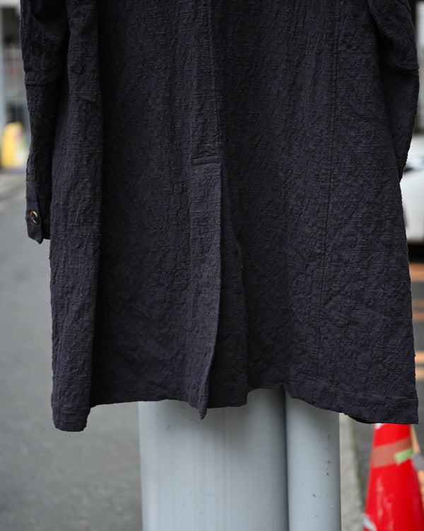 LONG COOK JACKET, slub yarn dobby cloth