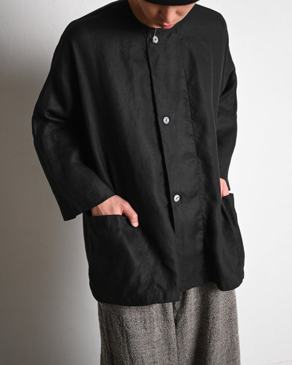 さざ波大麻ワイドジャケット, 黒