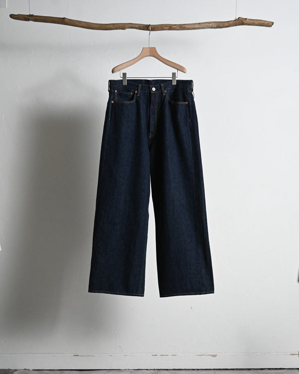 5POCKT BAGGY PANTS, raw denim, indigo