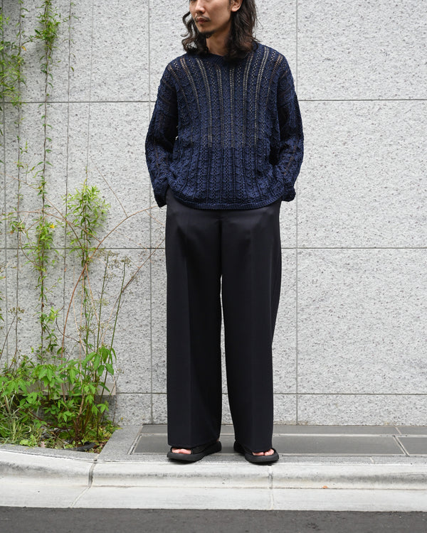 FINE WOOL REVER TROUSERS